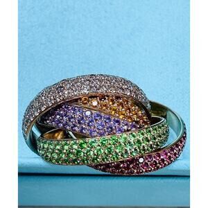 LIMITED TIffany 18k Gold Multi Paloma Picasso Melody Row Interlocking Band Ring